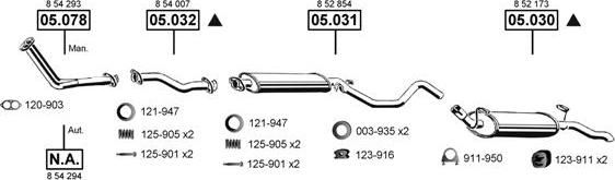 Asmet OP050390 - Система випуску ОГ autocars.com.ua