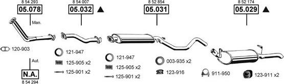 Asmet OP050490 - Система випуску ОГ autocars.com.ua
