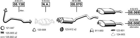 Asmet OP050540 - Система випуску ОГ autocars.com.ua