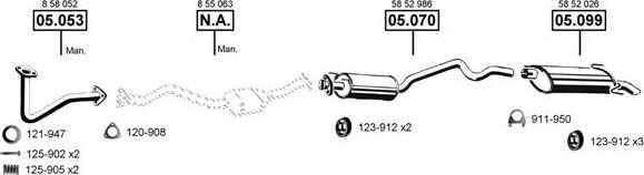 Asmet OP050555 - Система випуску ОГ autocars.com.ua