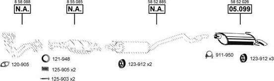 Asmet OP050575 - Система випуску ОГ autocars.com.ua
