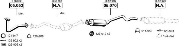 Asmet OP050870 - Система випуску ОГ autocars.com.ua