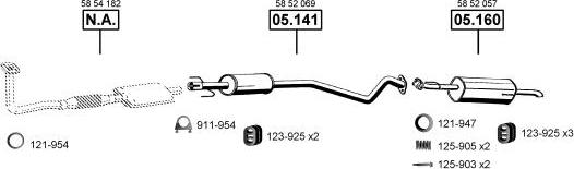 Asmet OP051205 - Система випуску ОГ autocars.com.ua