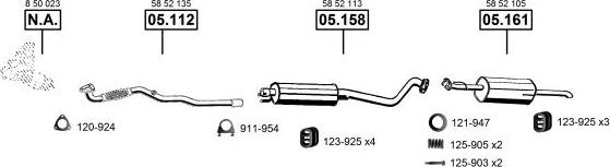 Asmet OP051345 - Система випуску ОГ autocars.com.ua