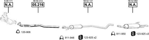 Asmet OP051440 - Система випуску ОГ autocars.com.ua