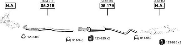 Asmet OP051460 - Система випуску ОГ autocars.com.ua