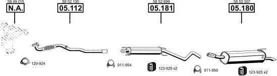 Asmet OP051562 - Система выпуска ОГ avtokuzovplus.com.ua