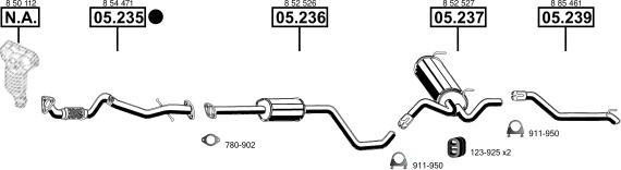 Asmet OP051835 - Система випуску ОГ autocars.com.ua