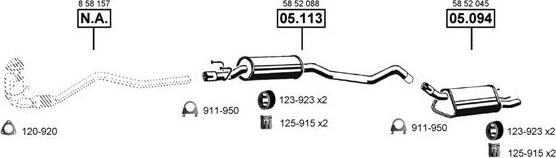 Asmet OP052310 - Система випуску ОГ autocars.com.ua