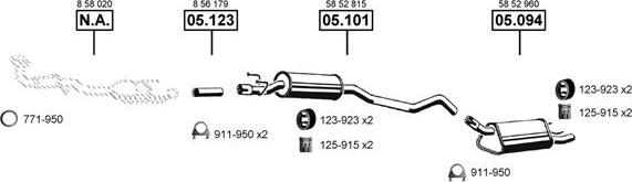 Asmet OP052380 - Система випуску ОГ autocars.com.ua