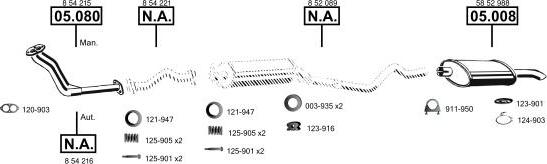 Asmet OP053370 - Система випуску ОГ autocars.com.ua