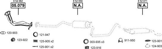 Asmet OP053700 - Система випуску ОГ autocars.com.ua