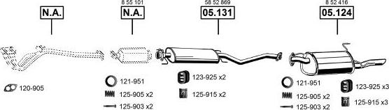 Asmet OP055225 - Система випуску ОГ autocars.com.ua