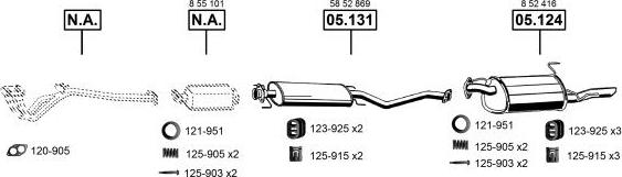 Asmet OP055250 - Система випуску ОГ autocars.com.ua