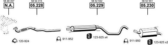 Asmet OP055800 - Система випуску ОГ autocars.com.ua