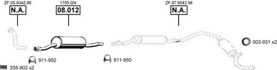 Asmet PE080500 - Система випуску ОГ autocars.com.ua