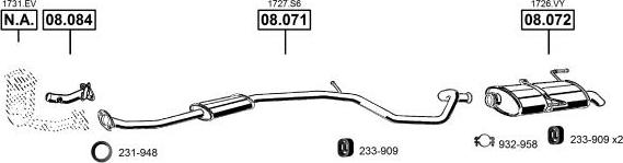 Asmet PE081750 - Система випуску ОГ autocars.com.ua