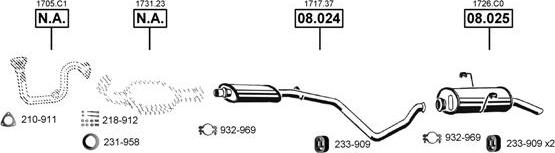 Asmet PE082170 - Система випуску ОГ autocars.com.ua