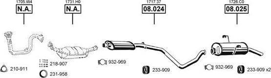 Asmet PE082175 - Система випуску ОГ autocars.com.ua