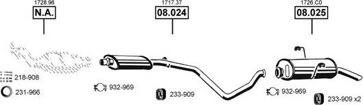 Asmet PE082440 - Система випуску ОГ autocars.com.ua