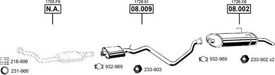 Asmet PE083255 - Система випуску ОГ autocars.com.ua