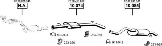 Asmet RE100385 - Система випуску ОГ autocars.com.ua