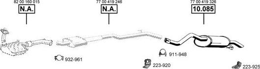 Asmet RE100400 - Система випуску ОГ autocars.com.ua