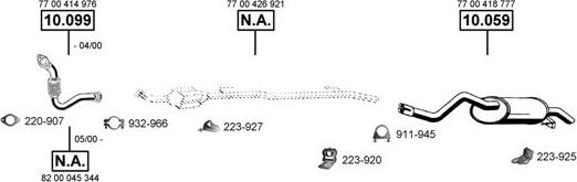 Asmet RE100495 - Система випуску ОГ autocars.com.ua