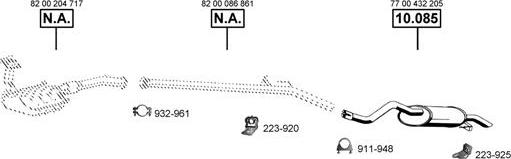 Asmet RE100500 - Система випуску ОГ autocars.com.ua