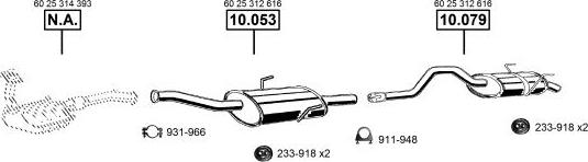 Asmet RE100910 - Система випуску ОГ autocars.com.ua