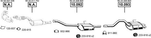 Asmet RE100980 - Система випуску ОГ autocars.com.ua