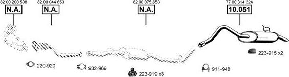 Asmet RE101650 - Система випуску ОГ autocars.com.ua