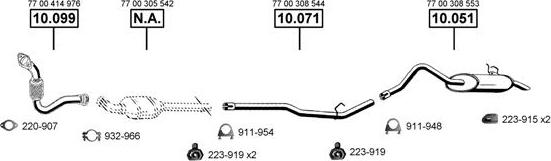 Asmet RE101670 - Система випуску ОГ autocars.com.ua