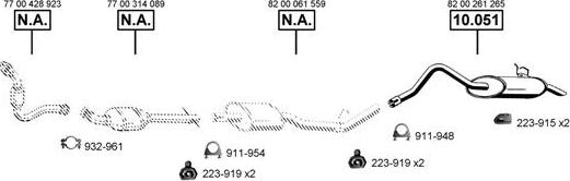 Asmet RE101690 - Система випуску ОГ autocars.com.ua
