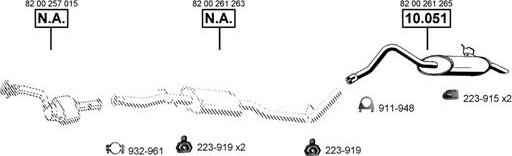 Asmet RE101695 - Система випуску ОГ autocars.com.ua