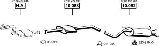 Asmet RE102415 - Система випуску ОГ autocars.com.ua