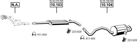 Asmet RE102495 - Система випуску ОГ autocars.com.ua