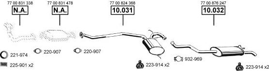 Asmet RE103975 - Система випуску ОГ autocars.com.ua