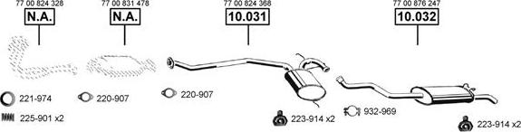 Asmet RE104310 - Система випуску ОГ autocars.com.ua