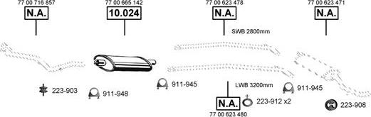 Asmet RE105540 - Система випуску ОГ autocars.com.ua