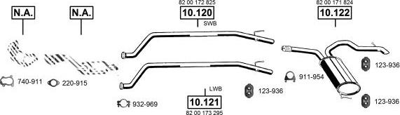 Asmet RE105665 - Система випуску ОГ autocars.com.ua