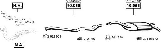 Asmet RE105835 - Система випуску ОГ autocars.com.ua