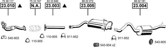Asmet SA230885 - Система випуску ОГ autocars.com.ua