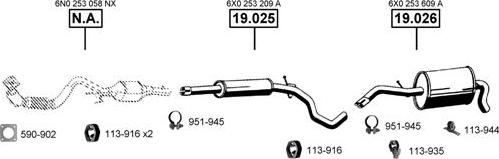 Asmet SE190460 - Система випуску ОГ autocars.com.ua