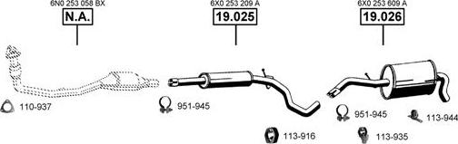 Asmet SE190450 - Система випуску ОГ autocars.com.ua