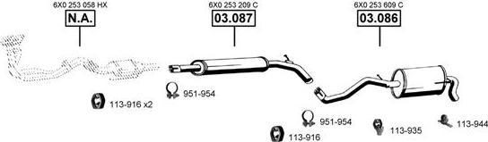 Asmet SE190500 - Система випуску ОГ autocars.com.ua