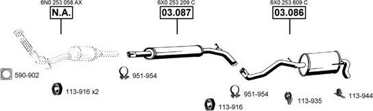 Asmet SE190520 - Система випуску ОГ autocars.com.ua