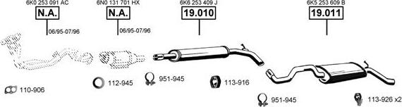 Asmet SE190640 - Система випуску ОГ autocars.com.ua