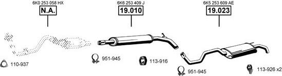 Asmet SE190655 - Система випуску ОГ autocars.com.ua