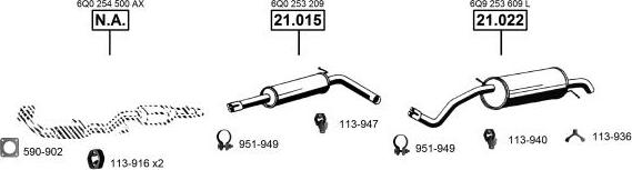 Asmet SE190685 - Система випуску ОГ autocars.com.ua